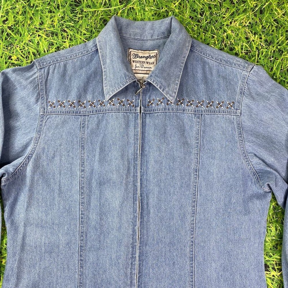 Wrangler Blue Denim Women's Top - Picture 5 of 10